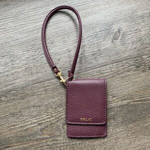 Relic Leather Wristlet Card Holder Bag Charm